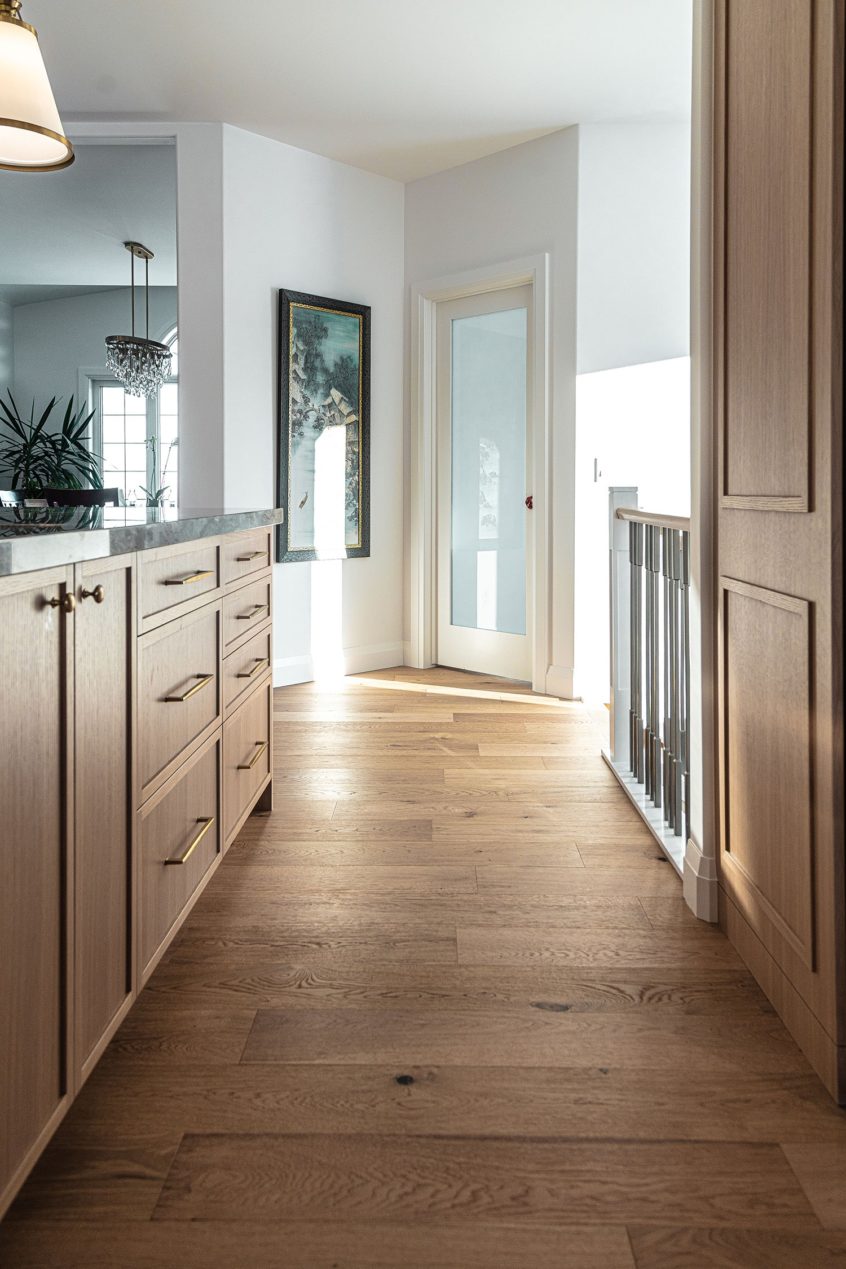 Kitchen remodel featuring Mahoney Bay Timeless Wood Floors