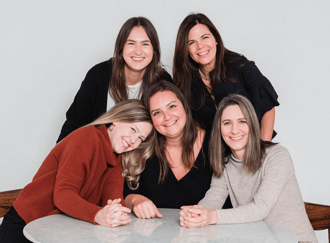 The Project22Design team – pictured clockwise from upper left Danielle Seiter, Denise Ashmore, Jaclyn Walker, Sarah Lillos, Jaclyn Walker, Mackenzie Jackson) Photo by Yasmeen Strang.